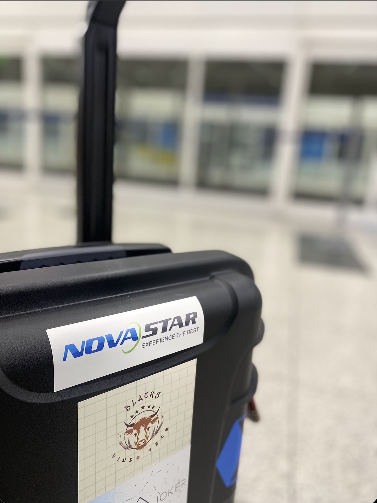 Blacks-Visual branded equipment case with Novastar processing gear, ready for transport